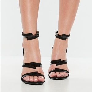 Missguided black‎ perspex heels